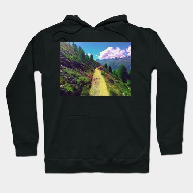 Hiking in Switzerland Hoodie by Dturner29